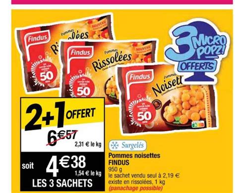 Promo Pommes Noisettes Findus Chez Cora ICatalogue Fr