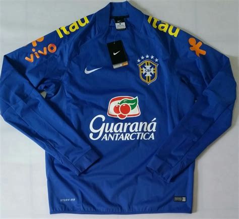 Blusão Nike Shell Top Seleção Brasileira Treino 2015 Azul R 399 90