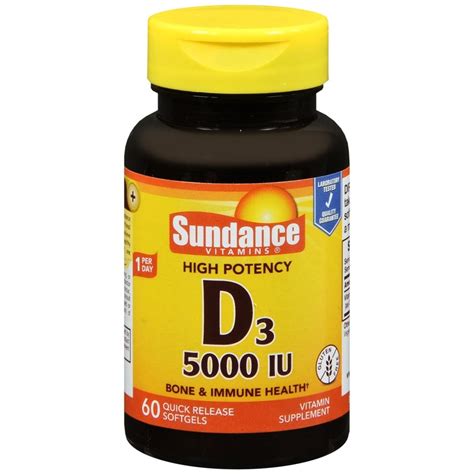 Sundance Vitamins Vitamin D3 High Potency Softgels 60 Cp Medcare Wholesale Company For