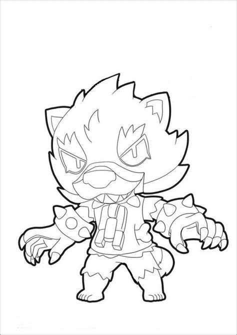 Brawl Stars Coloring Page Werewolf Leon Coloringbay 69564 The Best