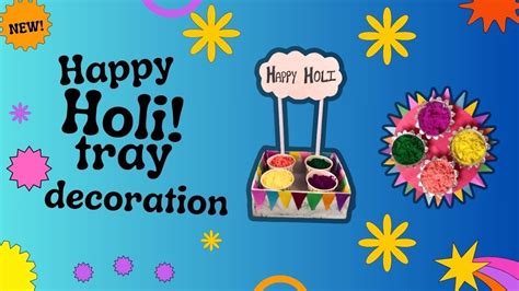 Holi Tray Decoration Gulal Thali For Holi Festival Holi Youtube