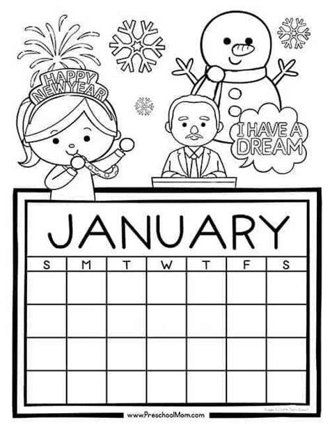 Preschool Monthly Calendar Printables - Preschool Mom | Kids calendar, Free monthly calendar ...