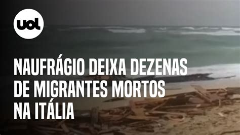 Barco migrantes naufraga e deixa dezenas de mortos na Itália papa