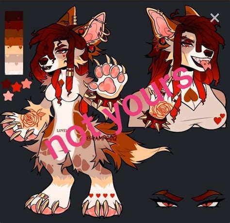 Character Adopt Demon Wolf Fursona Furry Art Zombie Artwork Etsy