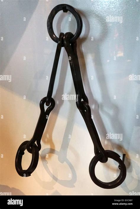 Leg Shackles Used To Restrict Movement Of A Prisoner Dated 17th