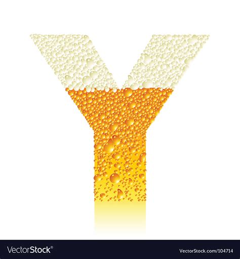 Alphabet Beer Y Royalty Free Vector Image Vectorstock