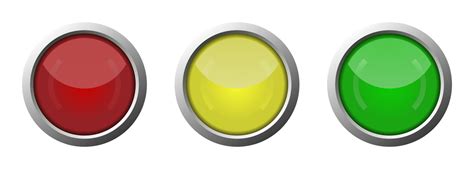 vector start and stop button, red button, yellow button, green button ...