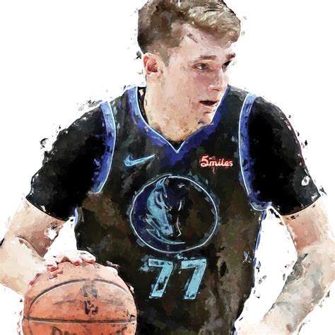 Luka Doncic Poster Dallas Mavericks Art Print Modern Etsy