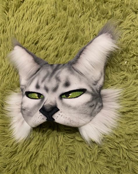 Therian Cat Mask Quadrobics Mask Maincoon Mask Therian Mask Furry