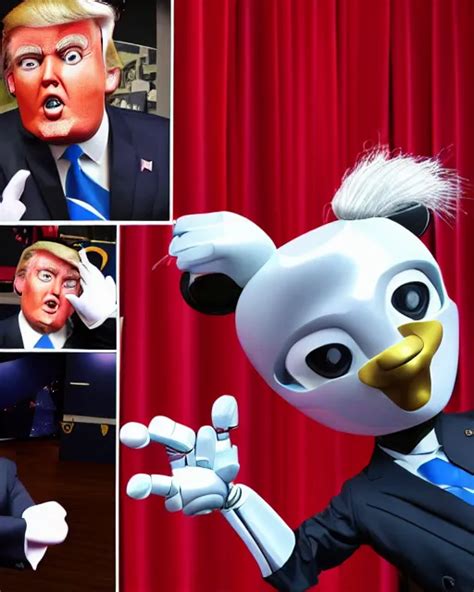 Donald Trump As An Animatronic Robot Hyperreal Stable Diffusion