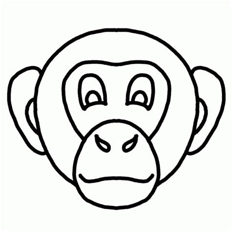 Monkey Face Coloring Pages - Coloring Home