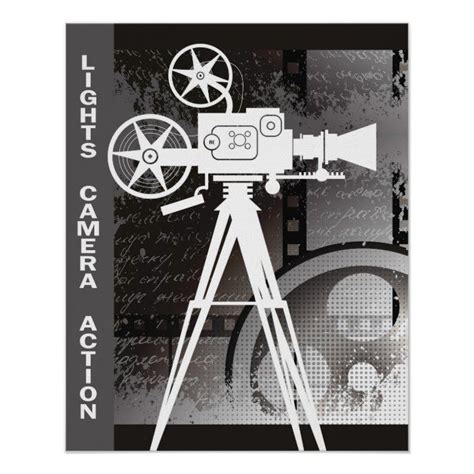 Lights, Camera, Action 16x20 Poster Size: Small. Color: black. Gender ...