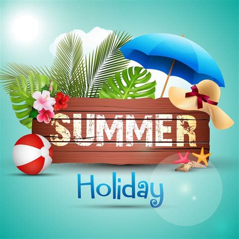 Premium Vector Summer Holiday Poster Design