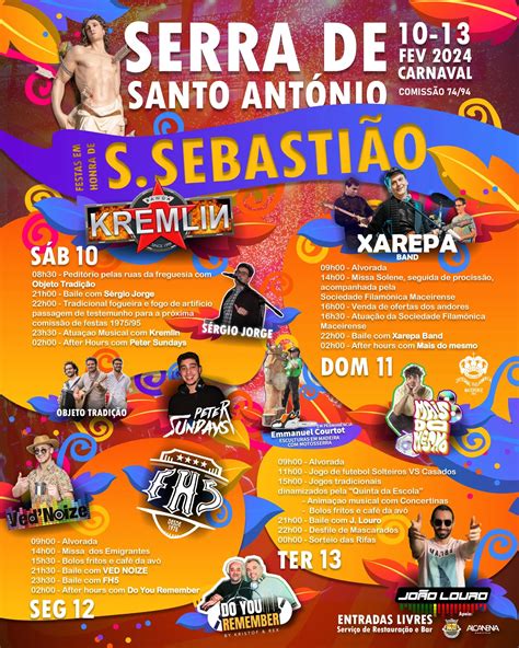 Festas de São Sebastião 2025 Serra de Santo António