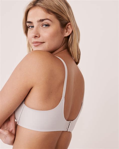 Push Up Wireless Sleek Back Bra Grey La Vie En Rose