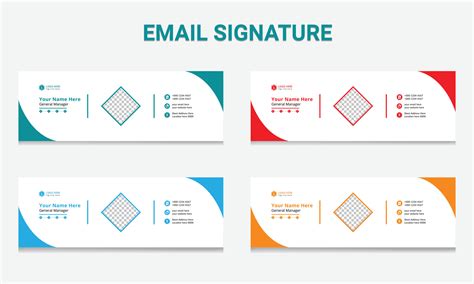 Minimalist Email Signature Template Design Business Modern Email Signature And Social Media