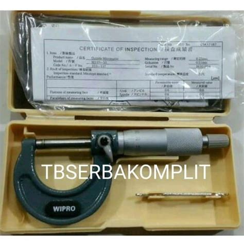 Promo Mikrometer Outside Micrometer 0 25 X 0 01 Mm Wipro Alat Pengukur