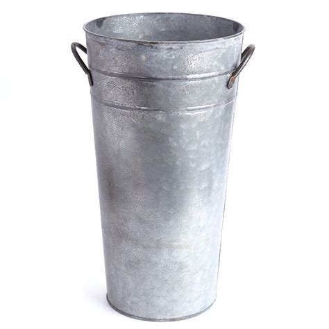 15" Bulk Case of 24 Galvanized Metal French Buckets - Table Decor ...