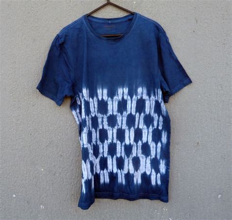 Natural Indigo Hand Dyed Shibori Tie Dye T Shirt Etsy In