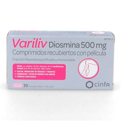 Variliv Diosmina 500 Mg 30 Comprimidos Recubertos Con Pelicula Farmasky