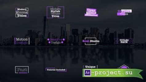 Videohive Modern Titles Ae Project For After Effects