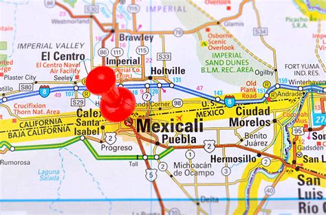 Mexico Map National Border Usa Stock Photos Pictures And Royalty Free