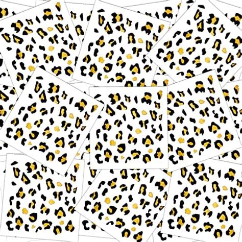 Amazon FashionTats Gold Leopard Print Temporary Tattoos 5 Pack