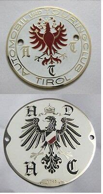 ADAC AUTOMOBILE CLUB TIROL ADAC SET OF 2PCS CAR GRILL BADGE EMBLEM