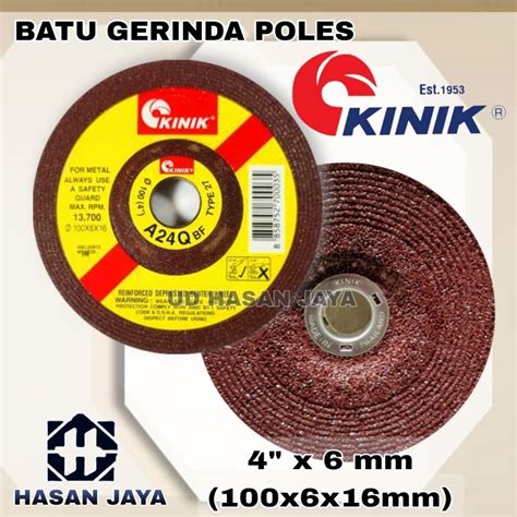 Jual Mata Gerinda Poles KINIK 4" Inch x 6 mm / Batu Gurinda Asah Poles ...