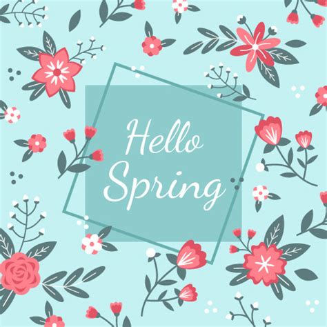 Hello Spring Background Vector 344511 Vector Art at Vecteezy