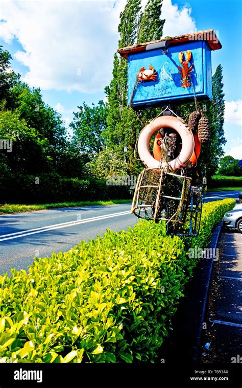 The Crab and Lobster pub sign, Asenby, North Yorkshire, England Stock ...