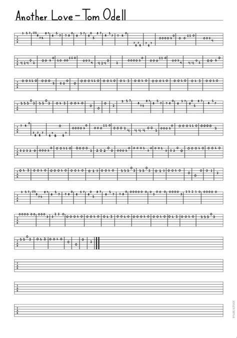 Tom Odell Another Love Easy Guitar Tabs Tutorial