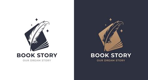 book story feather logo design 3112688 Vector Art at Vecteezy