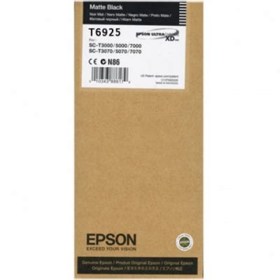 Epson T692500 Matte Black Ink Cartridge Genuine OEM New Toner