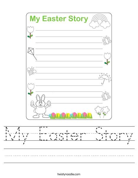 My Easter Story Worksheet - Twisty Noodle