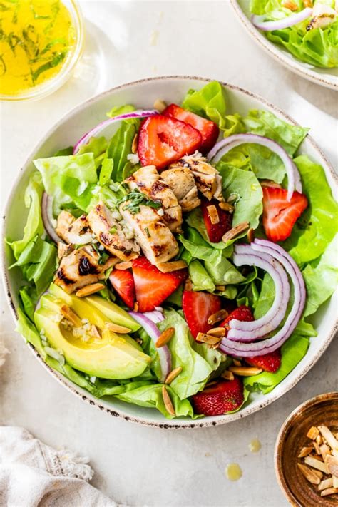 Grilled Chicken Strawberry Avocado Salad With Citrus Dressing Natures Gateway