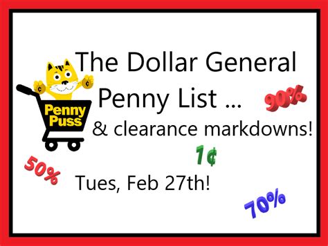 Dollar General Penny List