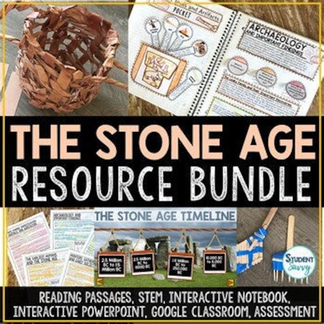 The Stone Age Activities Resource Bundle Early Humans Archaeology ...