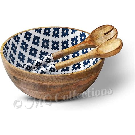 Natural Printed Mango Wood Enamel Bowl For Restaurants Size 4 Inches To 12 Inches At Rs 350