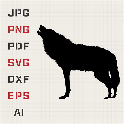 Wolf Silhouette & Wolf Paw Silhouette Bundle Svg , Ai , Pdf , Jpg , Png ...