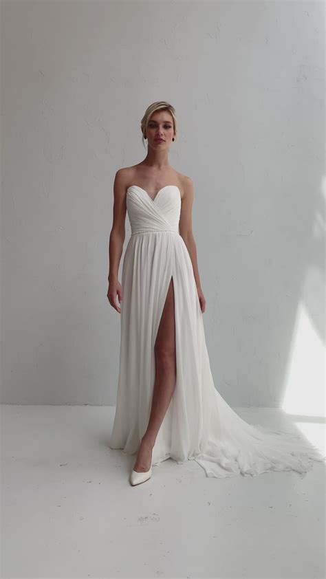 a line chiffon wedding dress - Fashion Professional