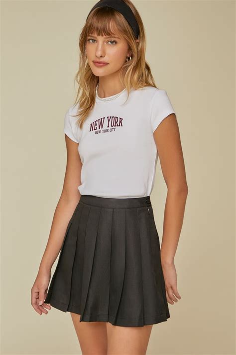 Pleated Mini Skirt