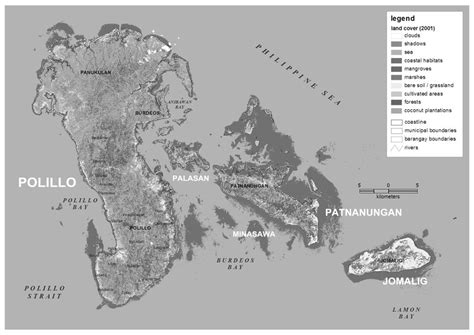 Map of the Polillo Islands, situated off eastern Luzon Island ...