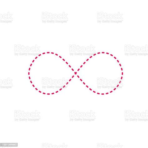 Ilustración De Símbolo De Infinito Simple Icono De Línea Discontinua