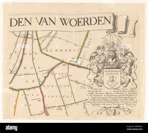 Map Of The Water Board Of Woerden Third Part Justus Vinckboons