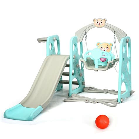 3 In 1 Toddler Slide And Swing Set In 2020 Toddler Climbers Kids