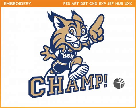 Montana State Bobcats - Mascot Logo (2004) - College Sports Embroidery ...