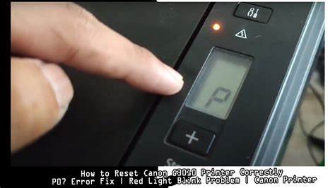 How To Reset Canon G3010 Printer Correctly P07 Error