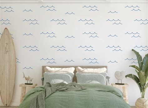 Ocean Waves Wall Decals Summer House Decor Beach Nursery - Etsy