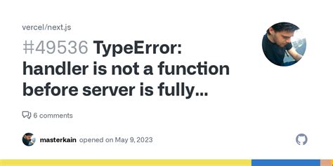 Typeerror Handler Is Not A Function Before Server Is Fully Online